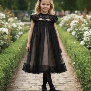 Trish Scully Elegant Black Lace Dress